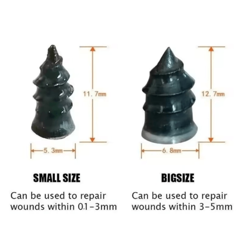 Universal Tubeless Tire Repair Kit GlueFree Vacuum Plug Set For Cars Motorcycles 9