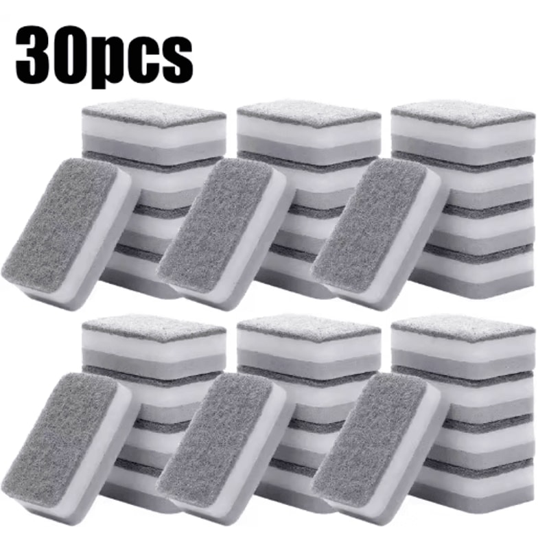 Magic ThreeLayer Cleaning Sponges Reusable Dishwashing Scouring Pads 1
