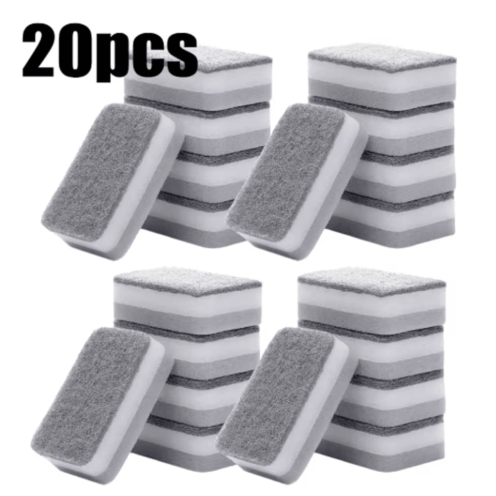 Magic ThreeLayer Cleaning Sponges Reusable Dishwashing Scouring Pads 2