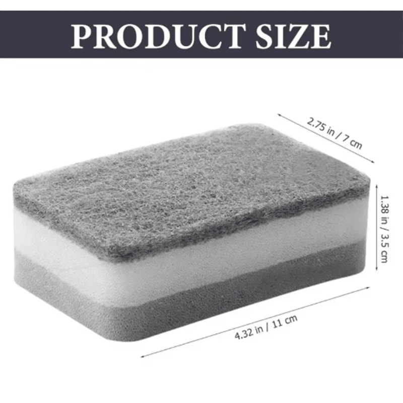 Magic ThreeLayer Cleaning Sponges Reusable Dishwashing Scouring Pads 5
