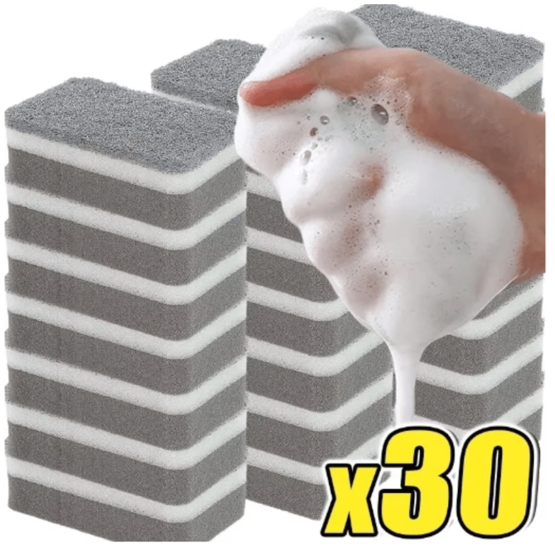 Magic ThreeLayer Cleaning Sponges Reusable Dishwashing Scouring Pads 0