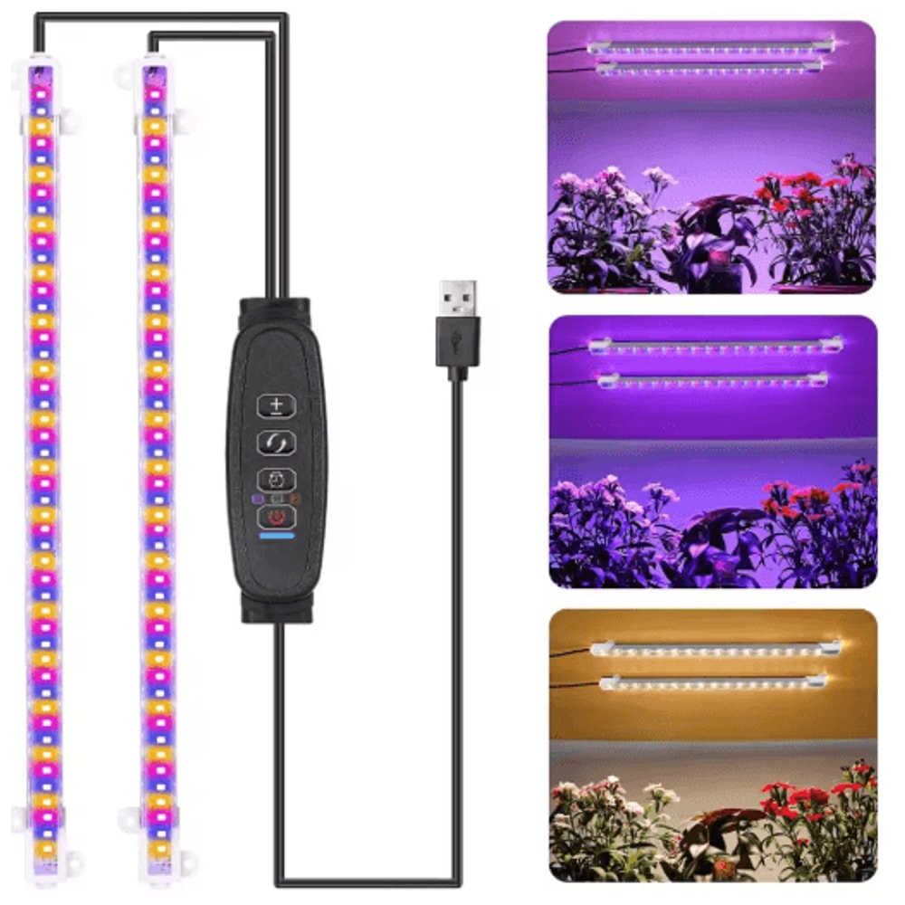 3Color Full Spectrum LED Grow Light With Timer USB Dimmable Phyto Lamp 3