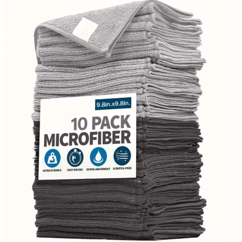 UltraFine Fiber Kitchen Towel Set Absorbent Soft StainRemoving Cloths 51020 Pcs 0