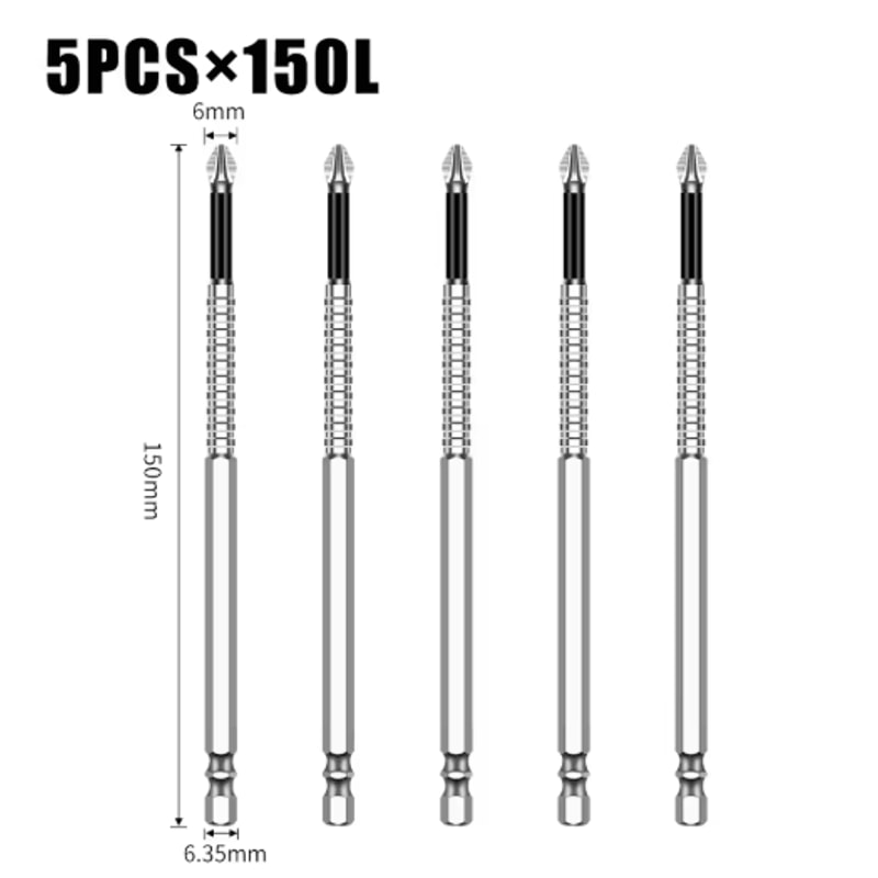 K5 S2 Magnetic Cross Head Screwdriver Bit Non Slip High Hardness Drill Bit 5A 6