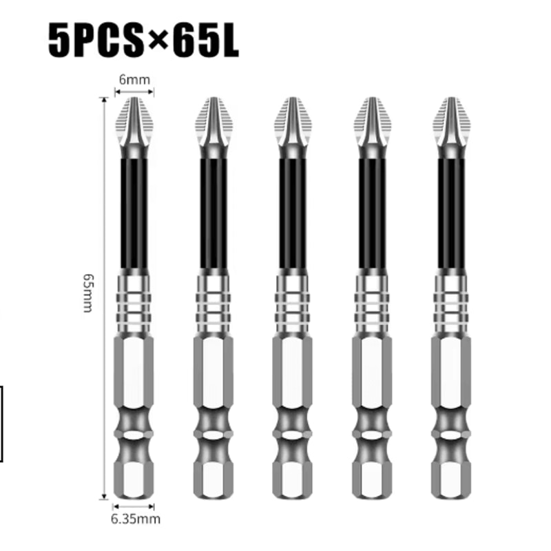 K5 S2 Magnetic Cross Head Screwdriver Bit Non Slip High Hardness Drill Bit 5A 9