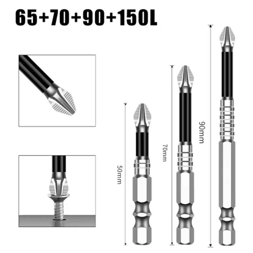 K5 S2 Magnetic Cross Head Screwdriver Bit Non Slip High Hardness Drill Bit 5A 15