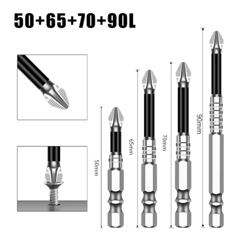 K5 S2 Magnetic Cross Head Screwdriver Bit Non Slip High Hardness Drill Bit 5A 16