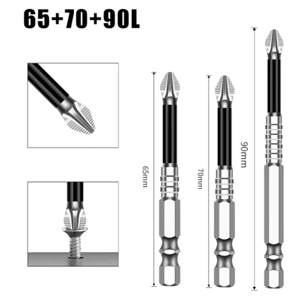 K5 S2 Magnetic Cross Head Screwdriver Bit Non Slip High Hardness Drill Bit 5A 17