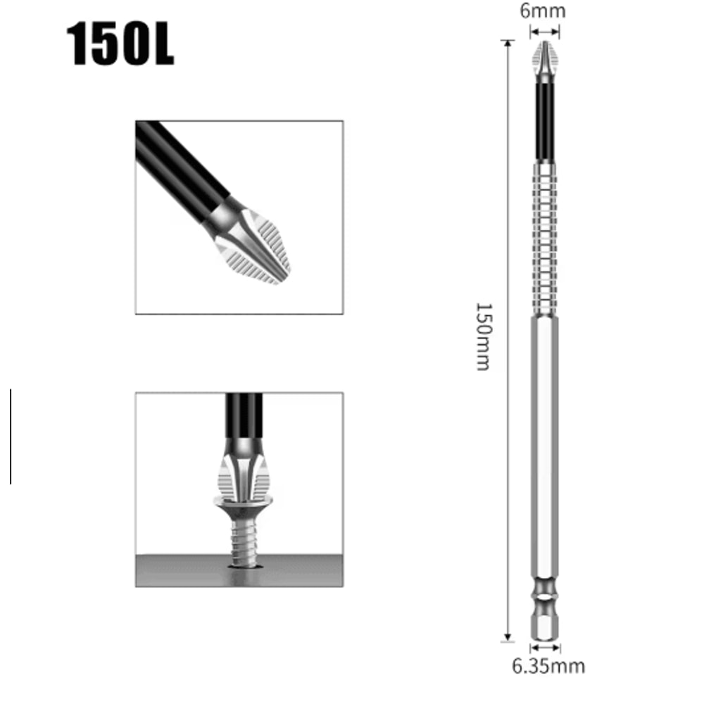 K5 S2 Magnetic Cross Head Screwdriver Bit Non Slip High Hardness Drill Bit 5A 27