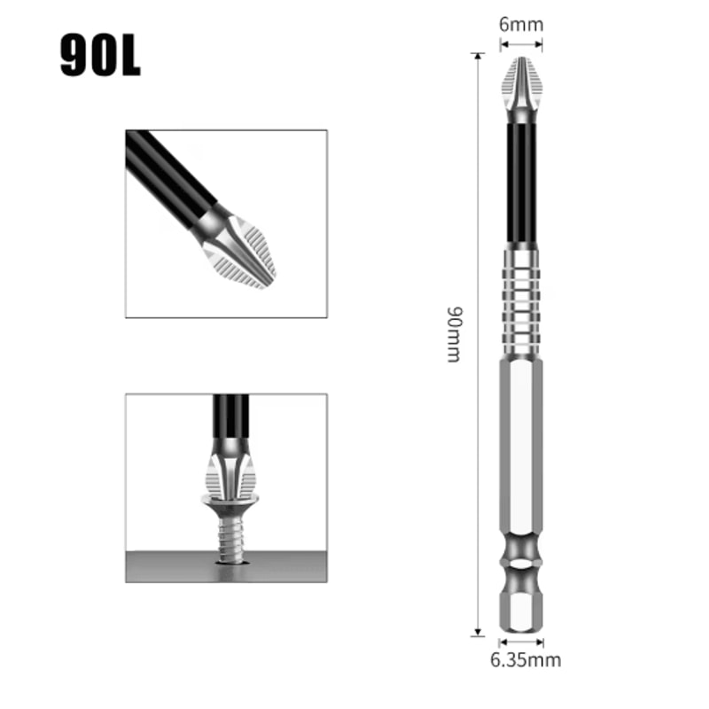 K5 S2 Magnetic Cross Head Screwdriver Bit Non Slip High Hardness Drill Bit 5A 28