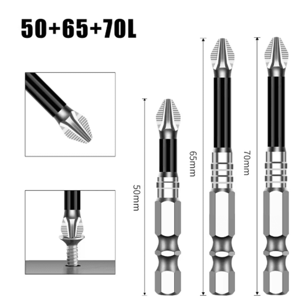 K5 S2 Magnetic Cross Head Screwdriver Bit Non Slip High Hardness Drill Bit 5A 20
