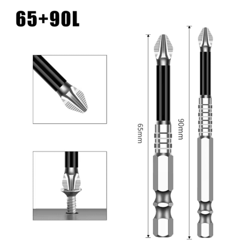 K5 S2 Magnetic Cross Head Screwdriver Bit Non Slip High Hardness Drill Bit 5A 23