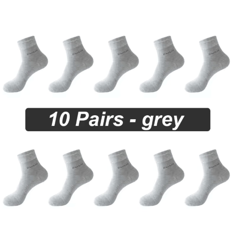 Mens Bamboo Fiber Socks 10 Pair Breathable Antibacterial Casual And Business Set EU 38 46 15