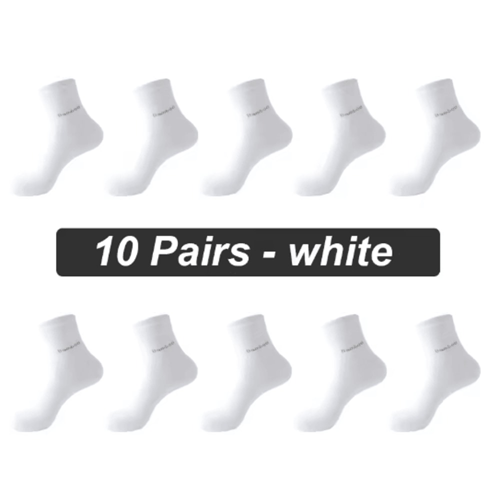 Mens Bamboo Fiber Socks 10 Pair Breathable Antibacterial Casual And Business Set EU 38 46 17