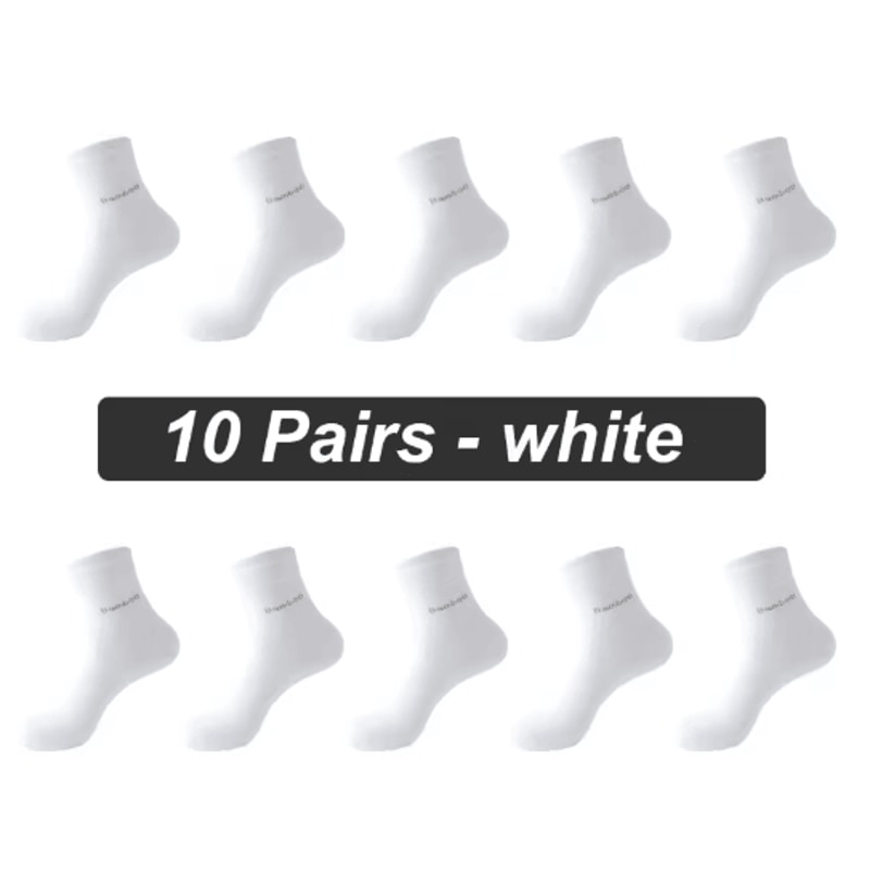 Mens Bamboo Fiber Socks 10 Pair Breathable Antibacterial Casual And Business Set EU 38 46 17