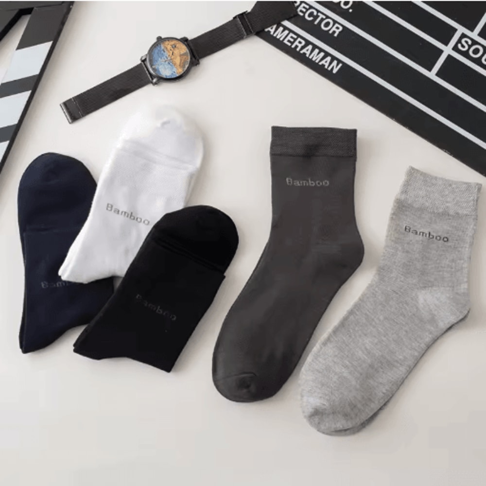 Mens Bamboo Fiber Socks 10 Pair Breathable Antibacterial Casual And Business Set EU 38 46 18