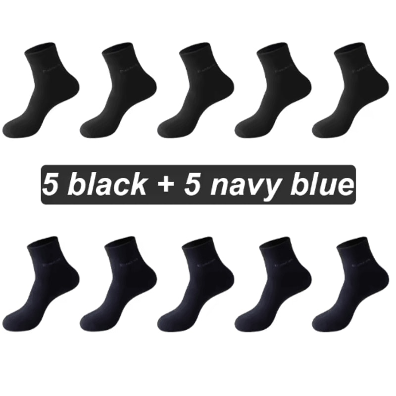 Mens Bamboo Fiber Socks 10 Pair Breathable Antibacterial Casual And Business Set EU 38 46 8