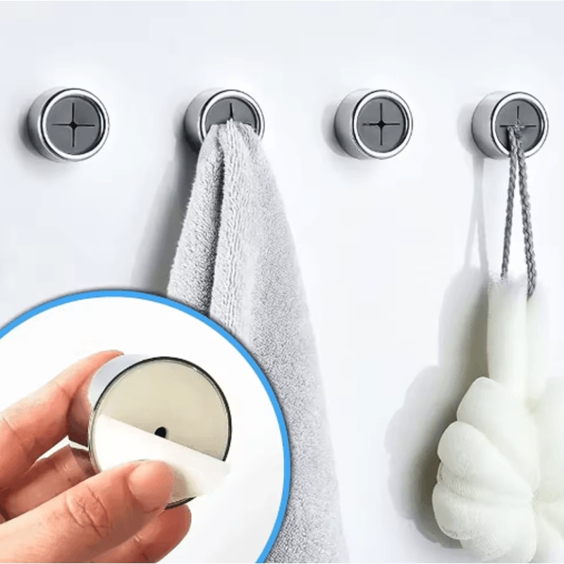 Self Adhesive Towel Plug Holder Wall Mounted Towel And Rag Clips 1 To 4 Pcs 13