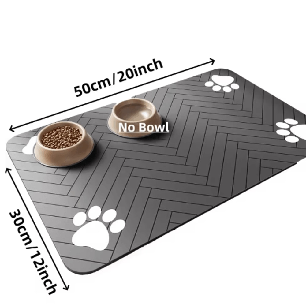 Absorbent Pet Feeding Mat With Waterproof Backing Quick Dry Placemat For Dogs And Cats 5