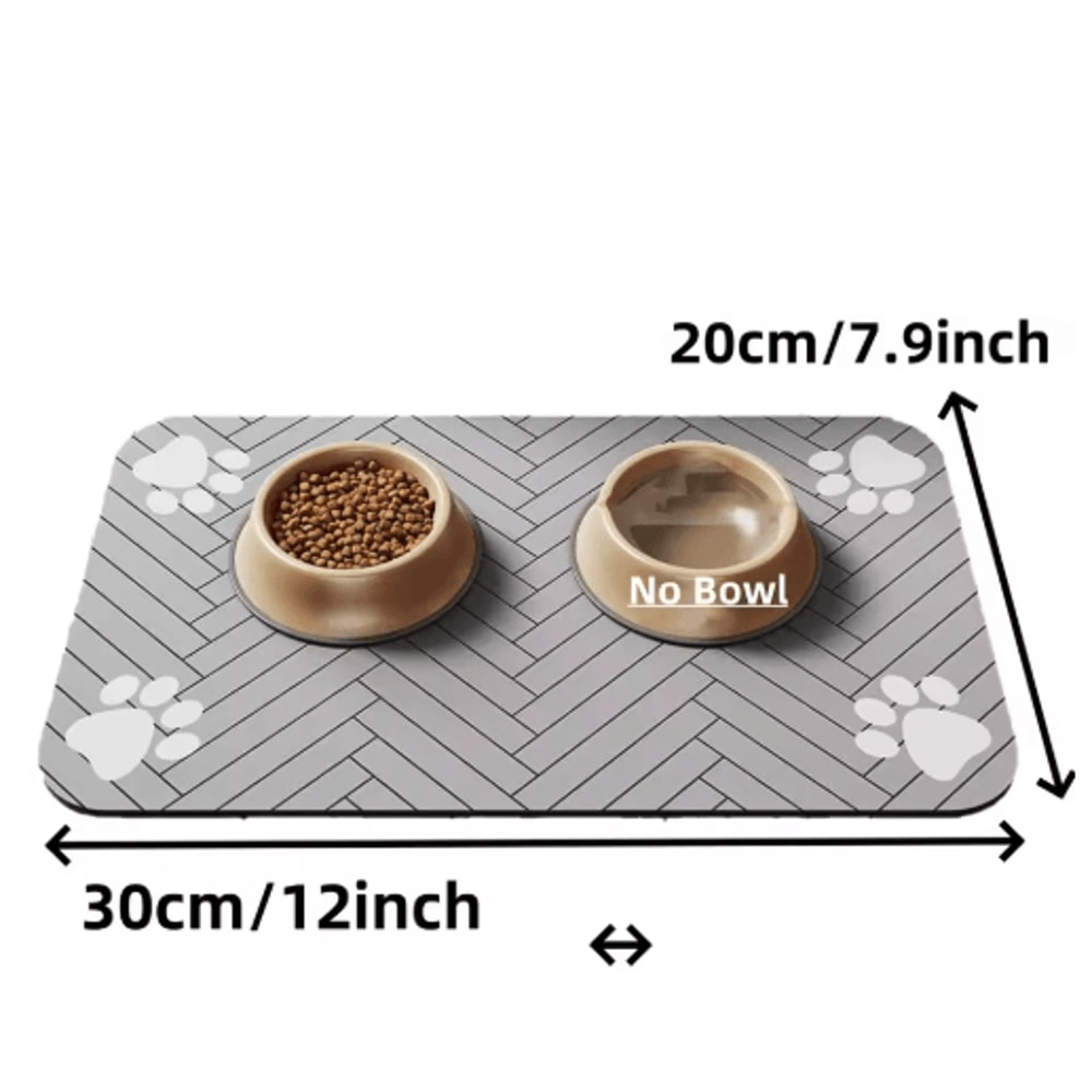 Absorbent Pet Feeding Mat With Waterproof Backing Quick Dry Placemat For Dogs And Cats 6