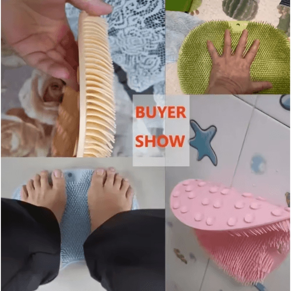 Anti Slip Shower Foot Scrub Massager Exfoliating And Relaxing Bathroom Pad 6
