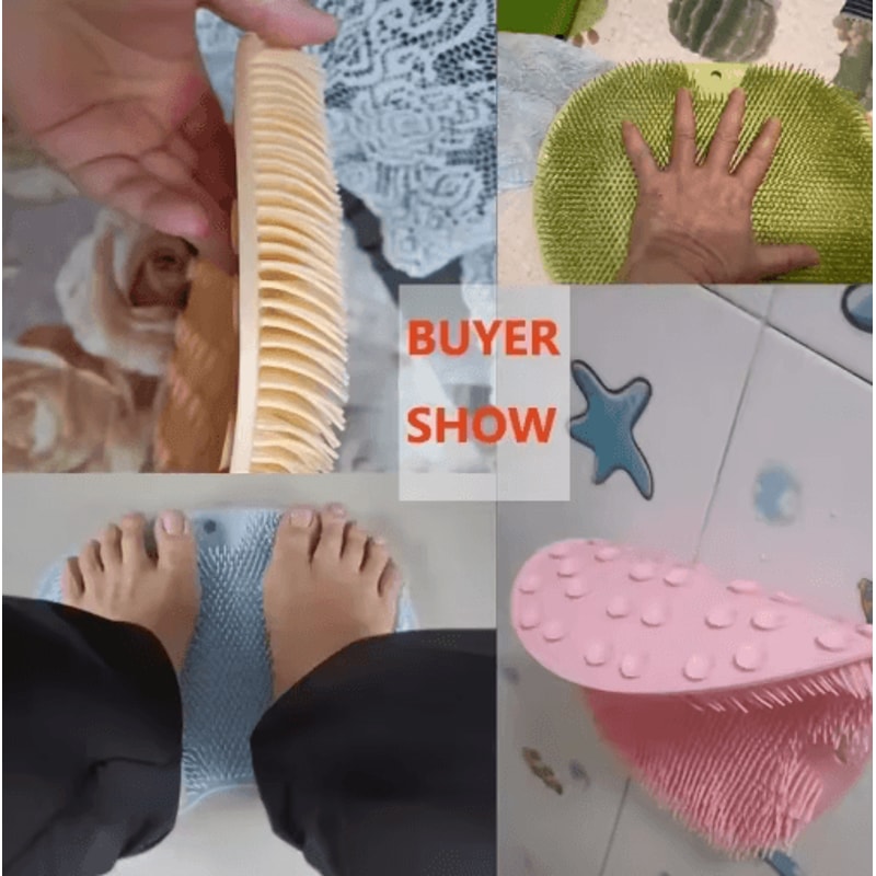 Anti Slip Shower Foot Scrub Massager Exfoliating And Relaxing Bathroom Pad 6