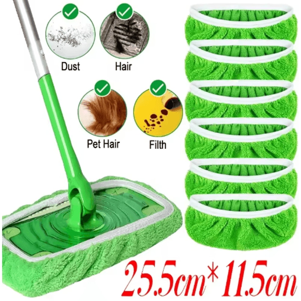 Reusable Microfiber Mop Pads Wet And Dry Cleaning Cloths For Floors And Furniture 1