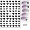 3D Nail Art Stickers Set Love Hearts Stars And Clouds French Tip Decals 6