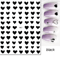 3D Nail Art Stickers Set Love Hearts Stars And Clouds French Tip Decals 6