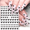 3D Nail Art Stickers Set Love Hearts Stars And Clouds French Tip Decals 14