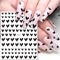 3D Nail Art Stickers Set Love Hearts Stars And Clouds French Tip Decals 14