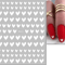 3D Nail Art Stickers Set Love Hearts Stars And Clouds French Tip Decals 15