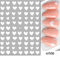 3D Nail Art Stickers Set Love Hearts Stars And Clouds French Tip Decals 7