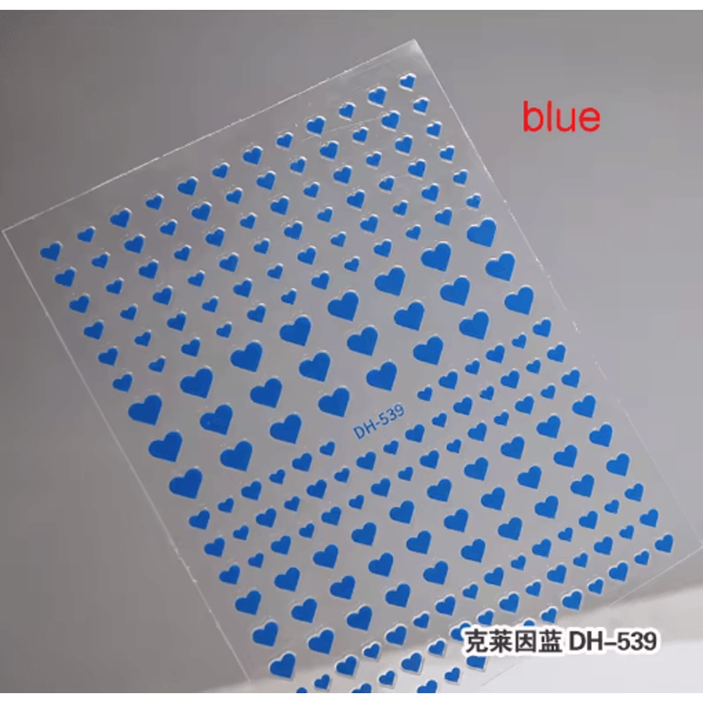 3D Nail Art Stickers Set Love Hearts Stars And Clouds French Tip Decals 26