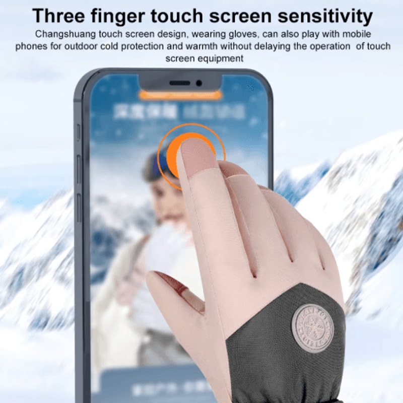 2025 Waterproof Touchscreen Ski Gloves Thermal Winter Snow Gloves For Skiing Running Cycling 7