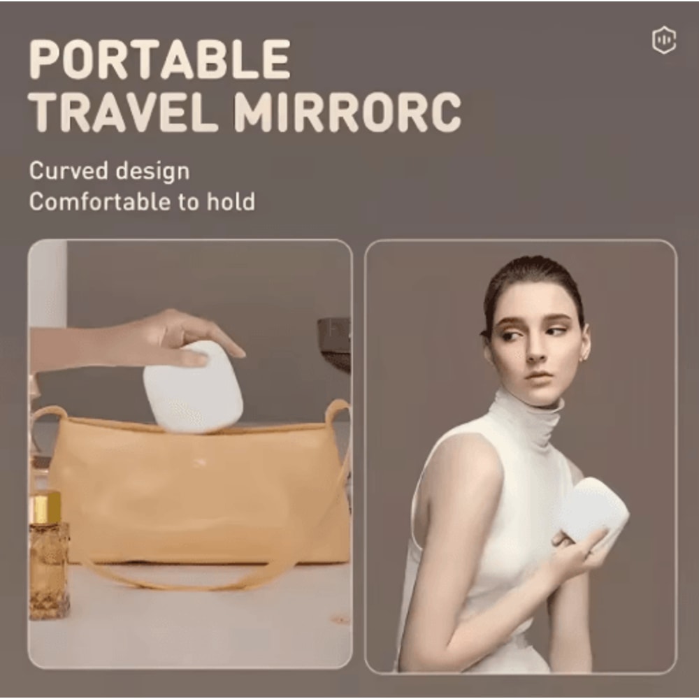 DoubleSided LED Makeup Mirror Adjustable Color 3 Magnification Portable USB Charging 5