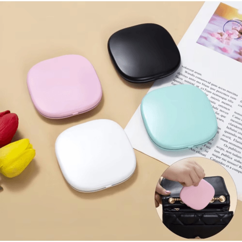 DoubleSided LED Makeup Mirror Adjustable Color 3 Magnification Portable USB Charging 7