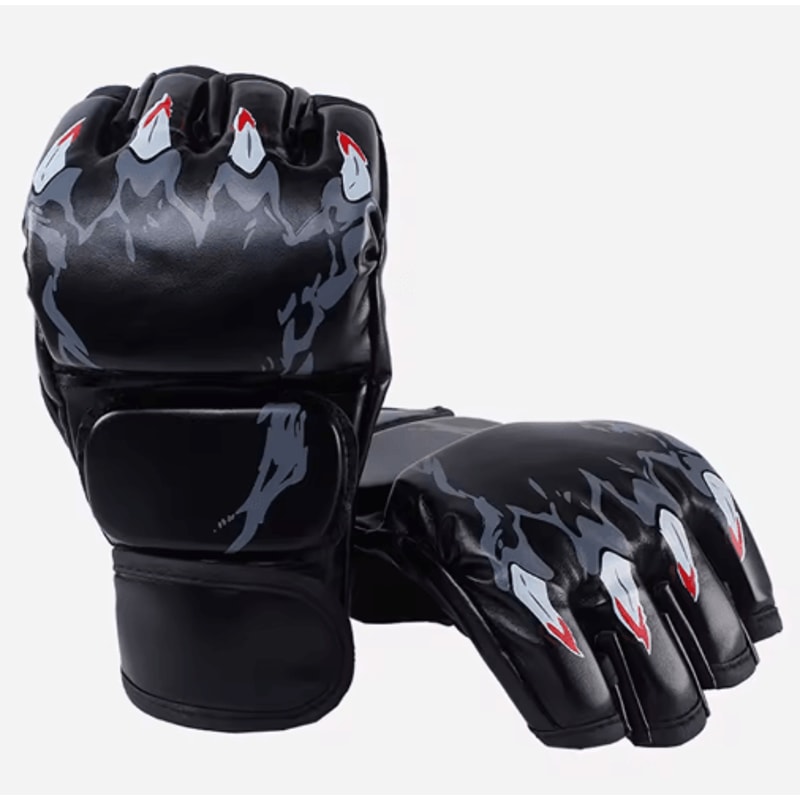 HalfFinger Boxing Martial Arts Gloves Taekwondo Karate Training Gear 1 Pair 1