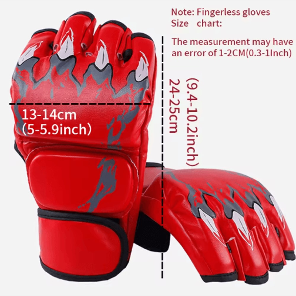 HalfFinger Boxing Martial Arts Gloves Taekwondo Karate Training Gear 1 Pair 5