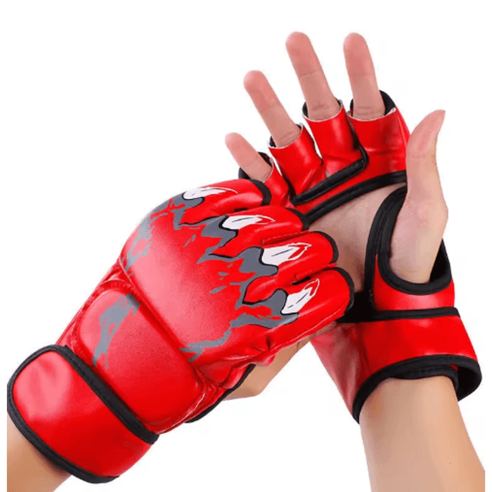 HalfFinger Boxing Martial Arts Gloves Taekwondo Karate Training Gear 1 Pair 6
