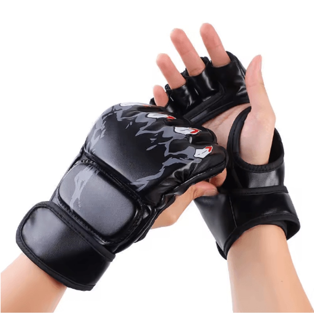 HalfFinger Boxing Martial Arts Gloves Taekwondo Karate Training Gear 1 Pair 7