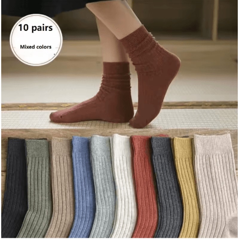 Vibrant Mixed Color Striped Comfort Crew Socks 5 To 20 Pairs Womens Everyday Essentials 2