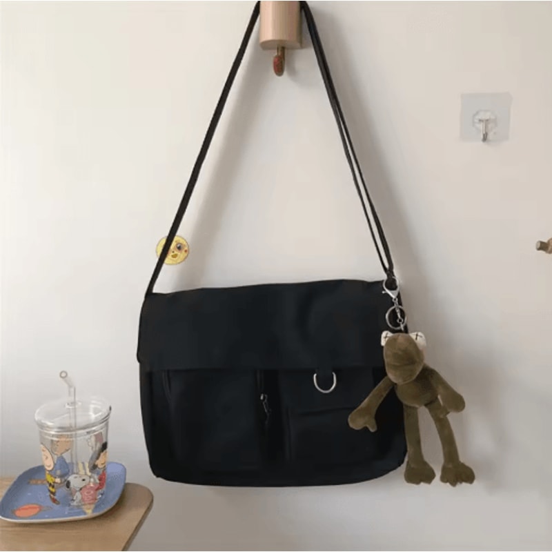 Canvas Crossbody Bag For Women Youth Fashion Shoulder Bag With Large Capacity 2
