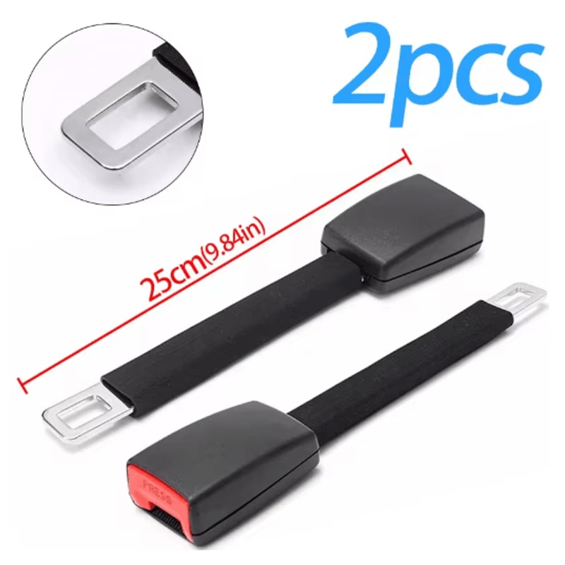 Car Seat Belt Extender Buckle Thickened Straight Insert Safety Belt Lengthener 10