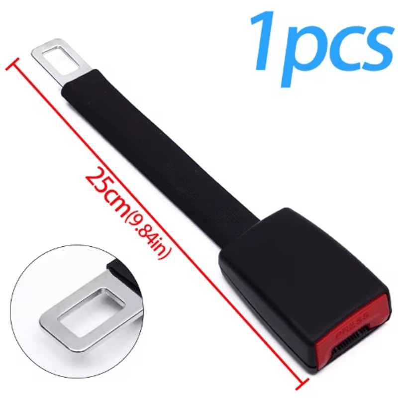 Car Seat Belt Extender Buckle Thickened Straight Insert Safety Belt Lengthener 11