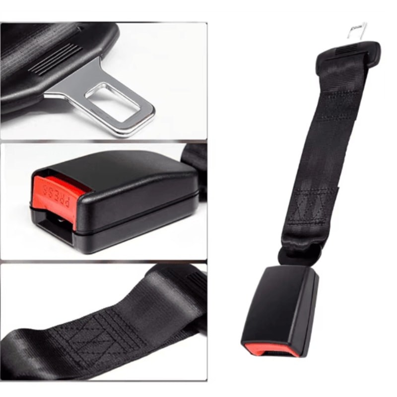 Car Seat Belt Extender Buckle Thickened Straight Insert Safety Belt Lengthener 18