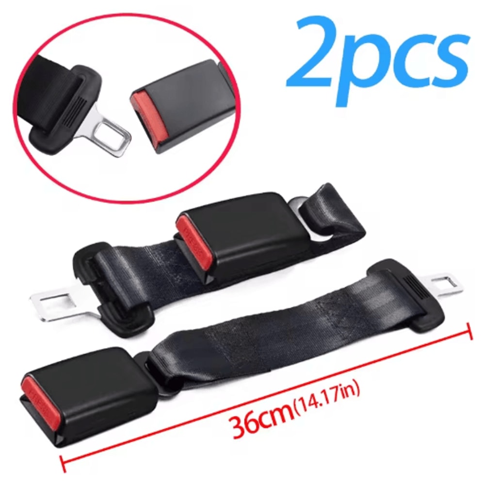 Car Seat Belt Extender Buckle Thickened Straight Insert Safety Belt Lengthener 6