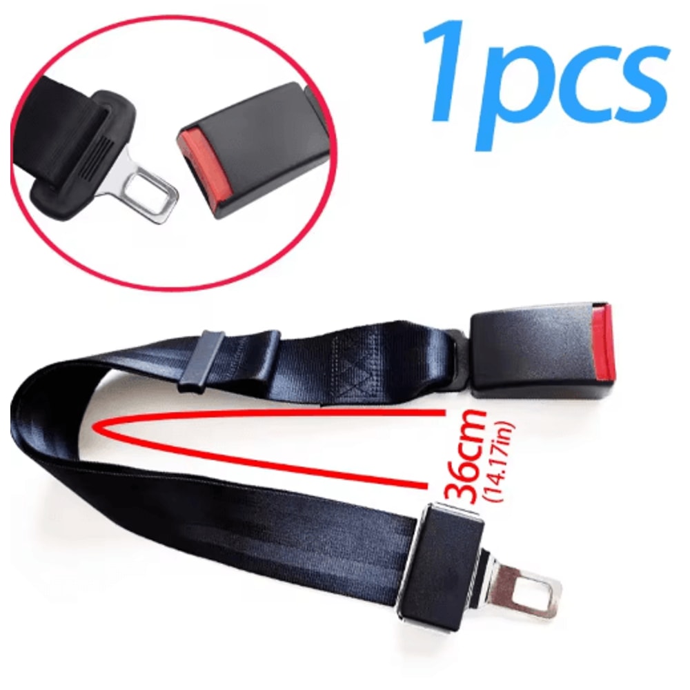 Car Seat Belt Extender Buckle Thickened Straight Insert Safety Belt Lengthener 7