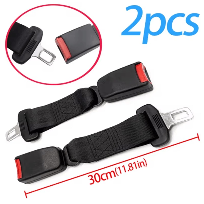 Car Seat Belt Extender Buckle Thickened Straight Insert Safety Belt Lengthener 8
