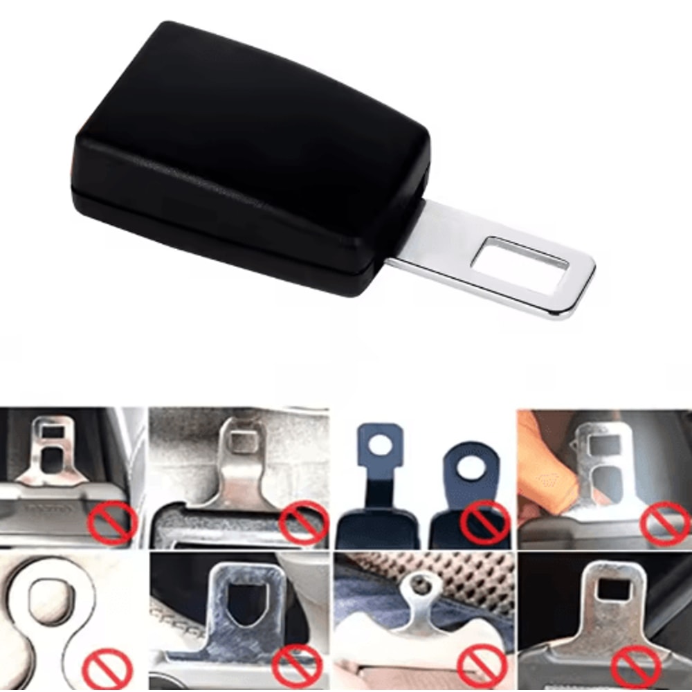 Car Seat Belt Extender Buckle Thickened Straight Insert Safety Belt Lengthener 20